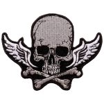 Hot Leathers PPA9640 Skull Bones and Wings 4″x3″ Patch