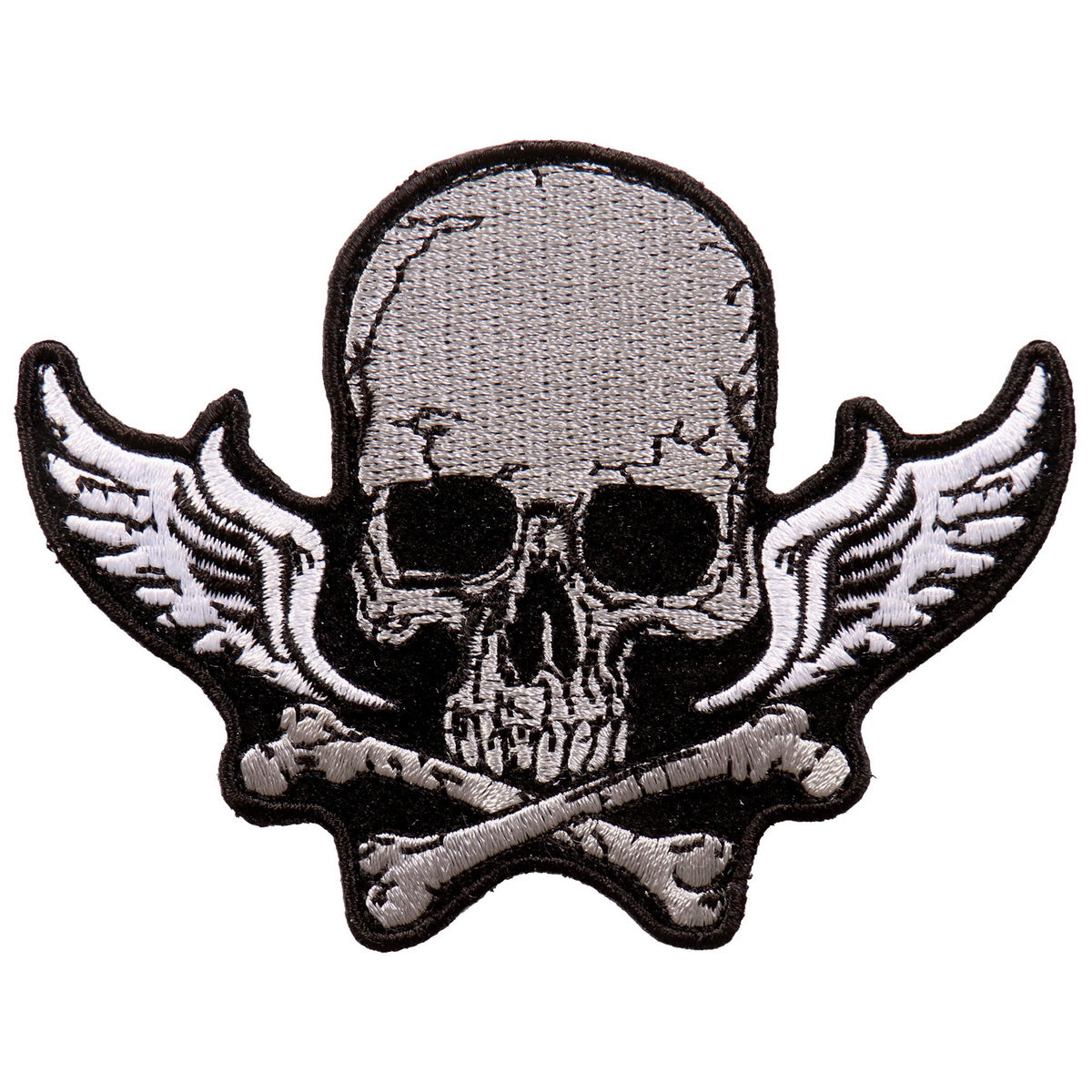 Hot Leathers PPA9640 Skull Bones and Wings 4″x3″ Patch