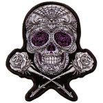 Hot Leathers Roses Sugar Skull 4″x5″ Patch PPA9803