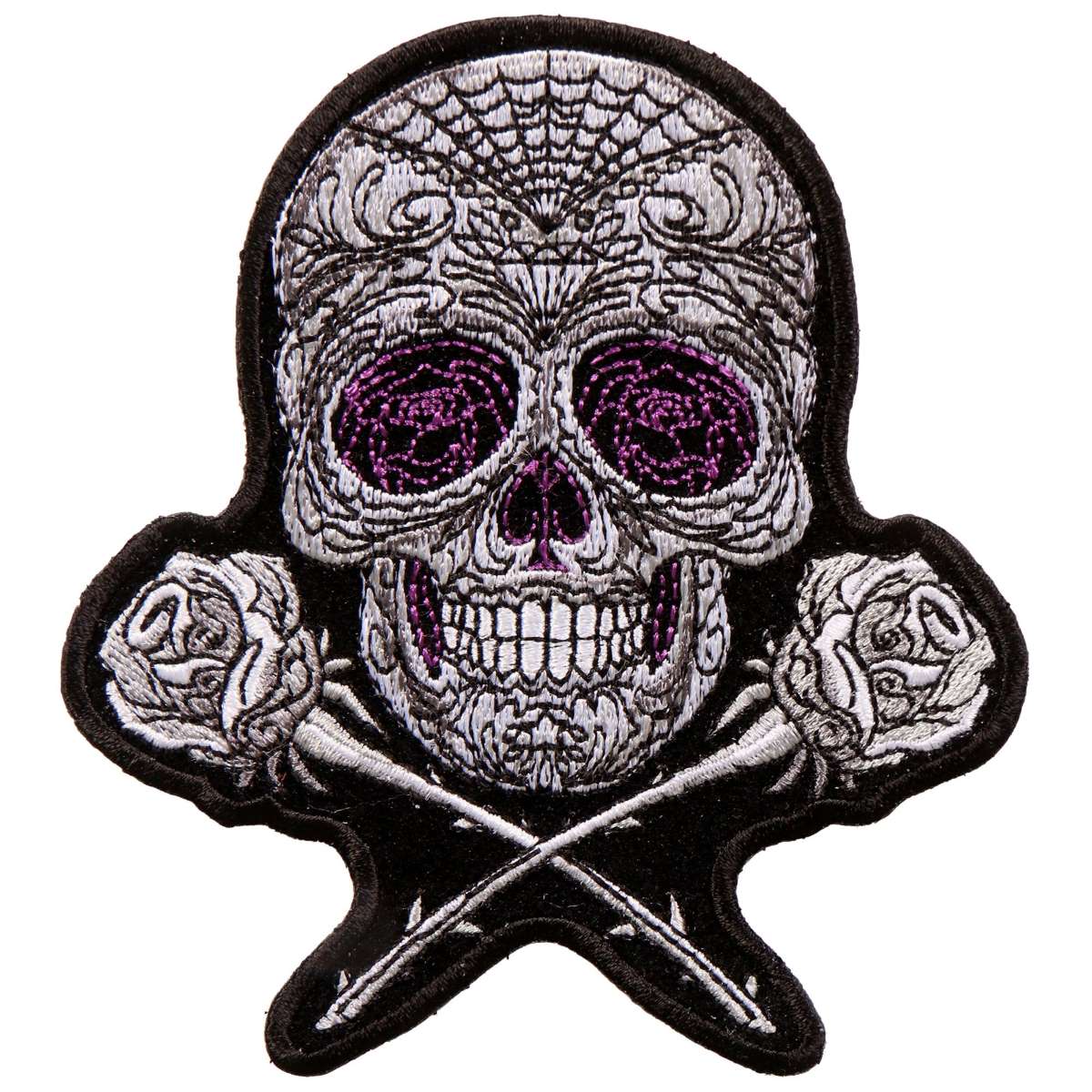 Hot Leathers Roses Sugar Skull 4″x5″ Patch PPA9803