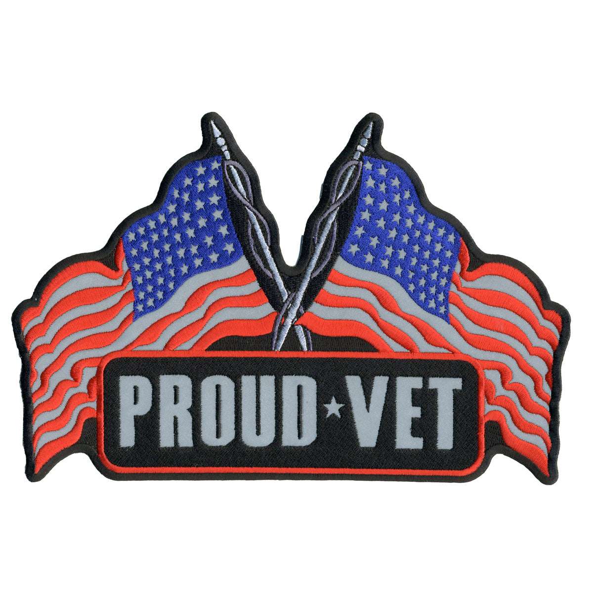 Hot Leathers Proud Vet Reflective 5″ Patch PPB1113
