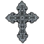 Hot Leathers PPB1217  Reflective Crucifix 9″ x 11″ Patch