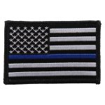 Hot Leathers PPF5111 Flag Thin Blue Line Embroidered 3″x2″ Patch
