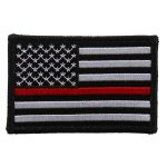 Hot Leathers PPF5112 Flag Thin Red Line Embroidered 3″x2″ Patch