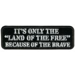 Hot Leathers PPL2660 Land of the Free 4″ x 1″ Patch