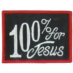 Hot Leathers PPL9078 100% For Jesus 3″ x 2″ Patch