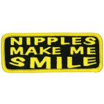 Hot Leathers Nipples Make Me Smile 4″ x 2″ Patch PPL9167