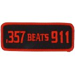 Hot Leathers PPL9177 357 Beats 911 4″ x 2″ Patch
