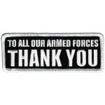 Hot Leathers To Our Armed Forces 4″ x 2″ Patch PPL9288