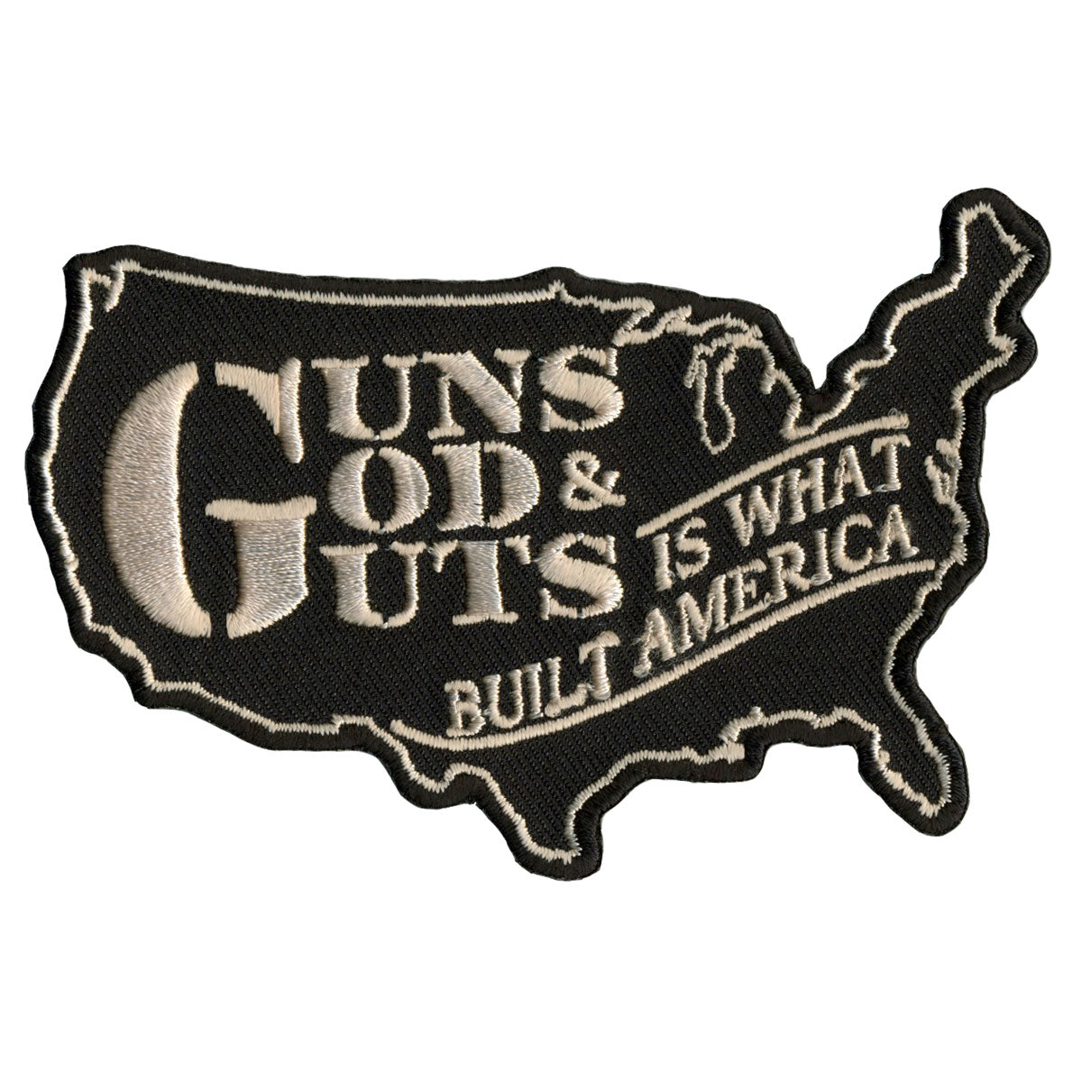 Hot Leathers PPL9367 Guns, God and Guts 4″ x 3″ Patch