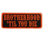 Hot Leathers PPL9468 Bro Til You Die Embroidered 4″X2″ Patch