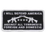 Hot Leathers PPL9579 I Will Defend America 4″x2″ Patch