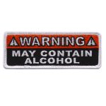Hot Leathers PPL9597 Warning May Contain Alcohol 4″x1″ Patch