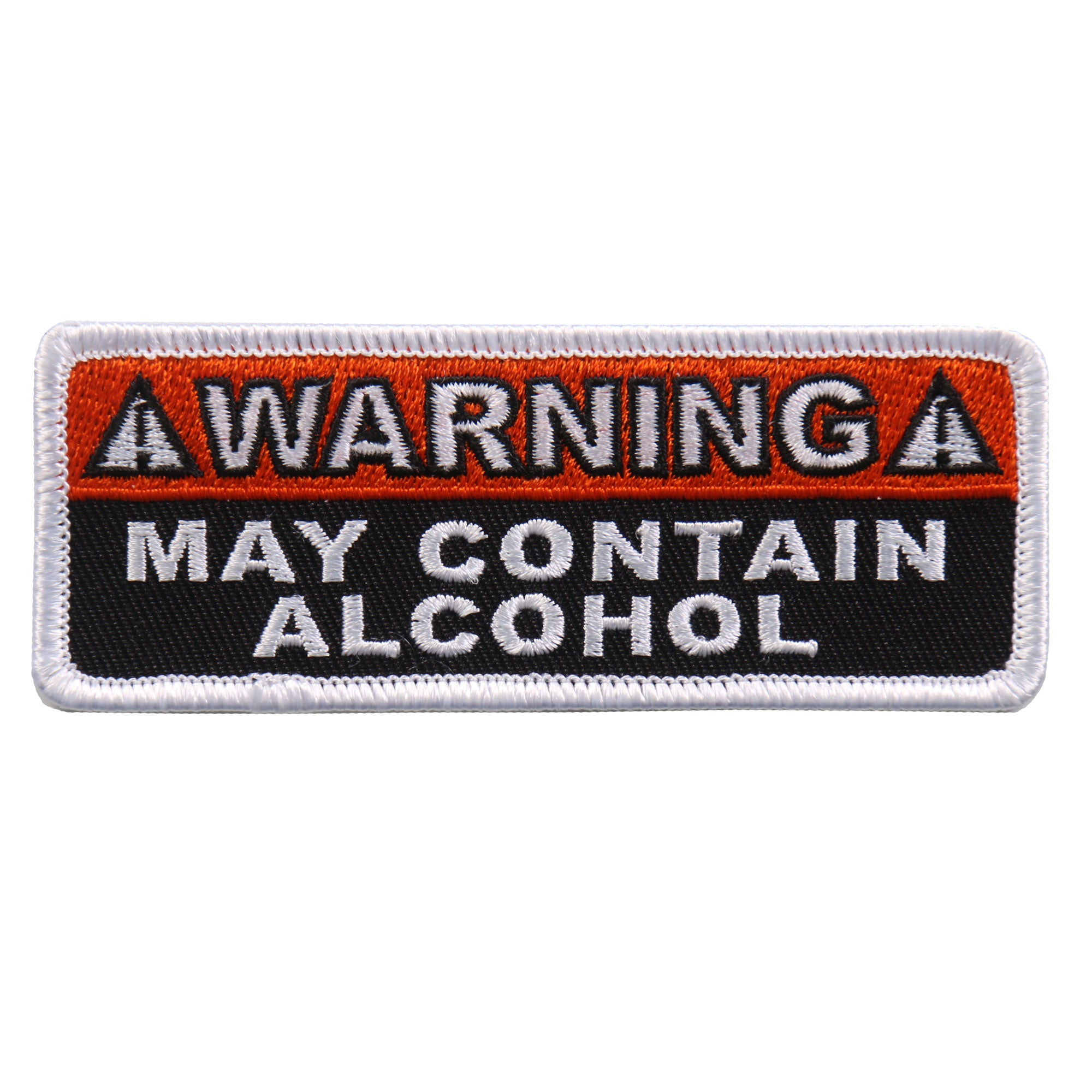 Hot Leathers PPL9597 Warning May Contain Alcohol 4″x1″ Patch
