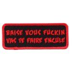 Hot Leathers Baise Vous Fuckin Vas Te 4″x1″ Patch PPL9631