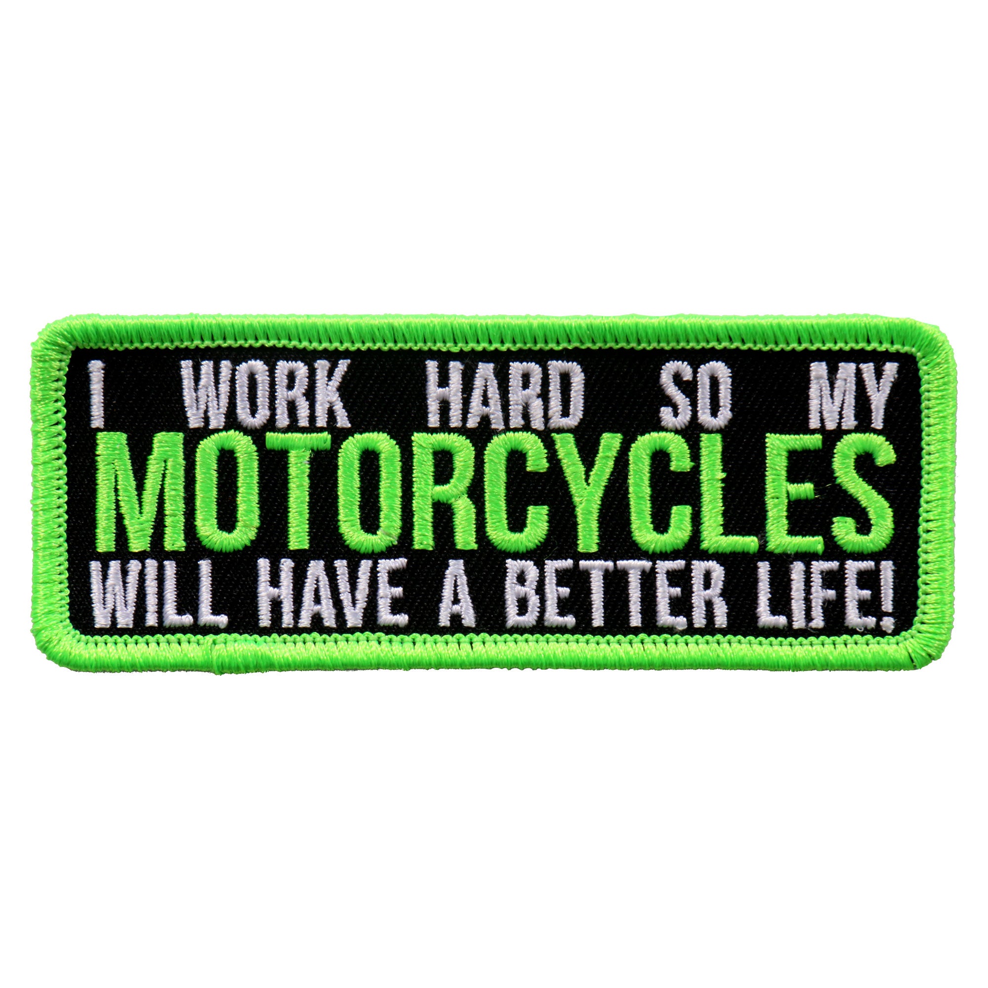 Hot Leathers PPL9667 Work Hard 4″x2″ Patch