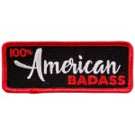 Hot Leathers PPL9672 100% American Badass 4″x2″ Patch