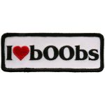 Hot Leathers PPL9681 I Heart Boobs 4″x2″ Patch
