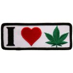 Hot Leathers PPL9684 I Heart Weed 4″x2″ Patch