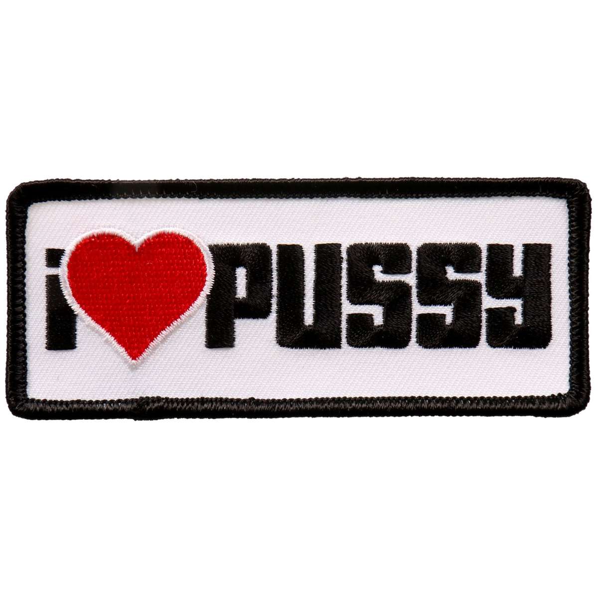 Hot Leathers I Heart Pussy 4″x2″ Patch PPL9685