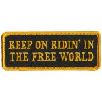 Hot Leathers PPL9785 Keep On Free World 4″x 2″ Patch