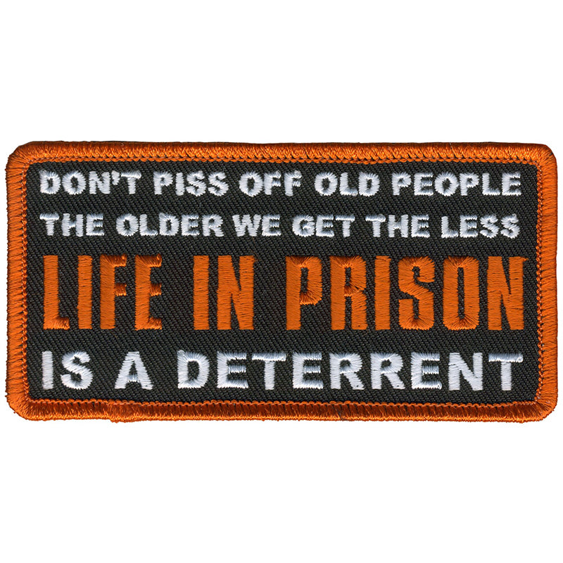 Hot Leathers PPL9790 Do Not Piss Off Old People 4″x 2″ Patch