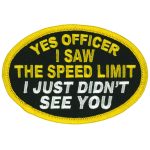 Hot Leathers Yes Officer 4″ X 3″  Patch PPL9903