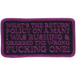 Hot Leathers What’s The Return Policy 4″ X 2″ Patch PPL9997