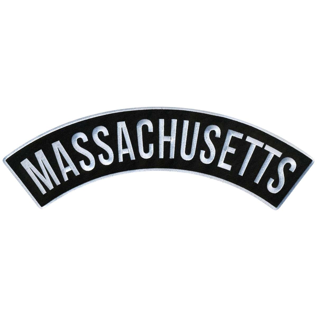 Hot Leathers Massachusetts 12″ X 3″ Top Rocker Patch PPM4041