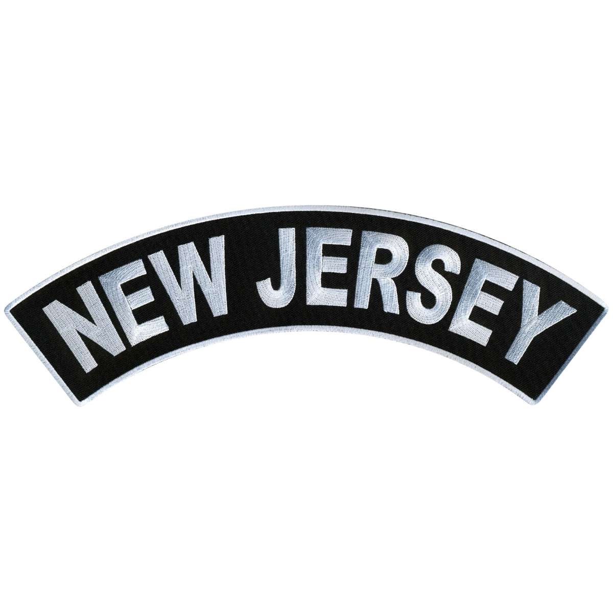 Hot Leathers New Jersey  12″ X 3″ Top Rocker Patch PPM4059