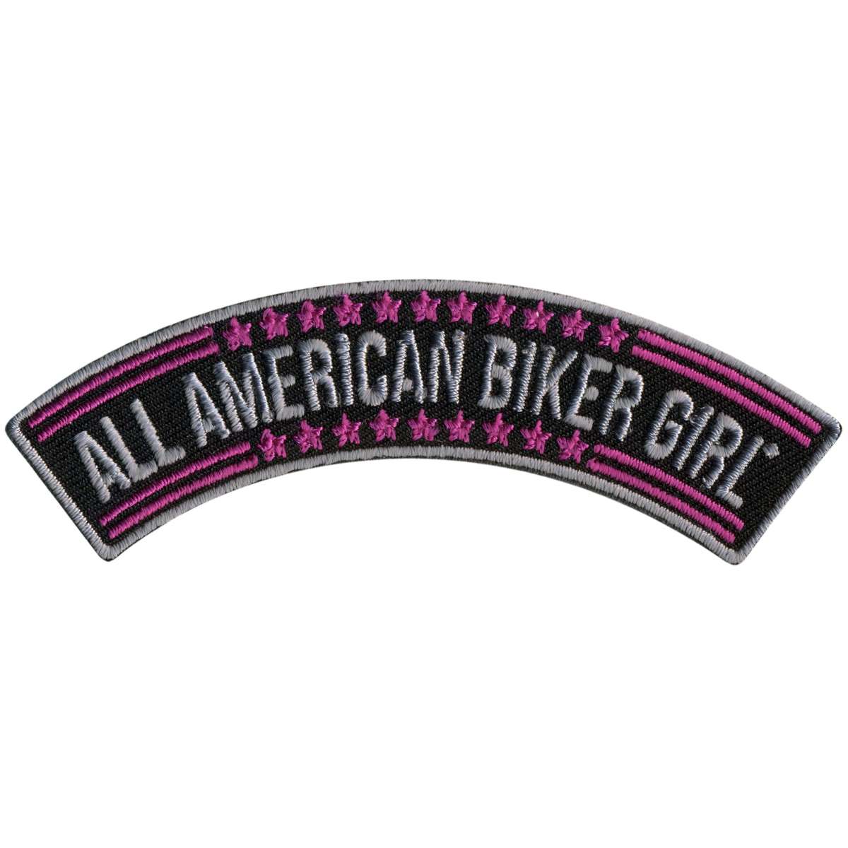 Hot Leathers All American Biker Girl 4″ X 1″ Top Rocker Patch PPM4104