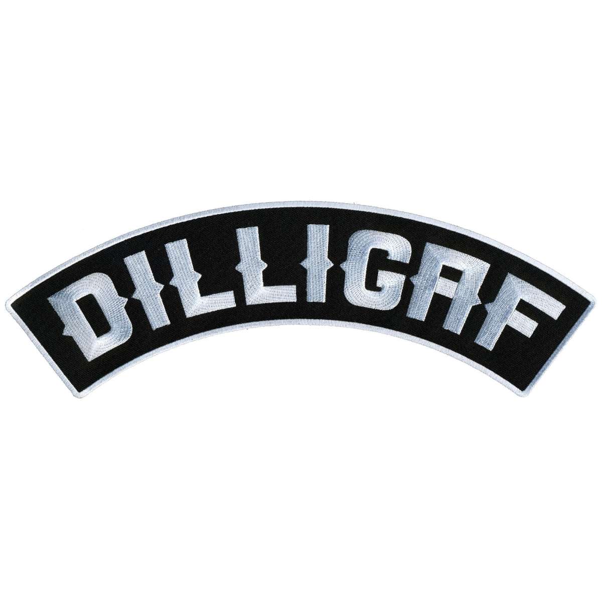 Hot Leathers DILLIGAF 12″ X 3″ Top Rocker Patch PPM4125