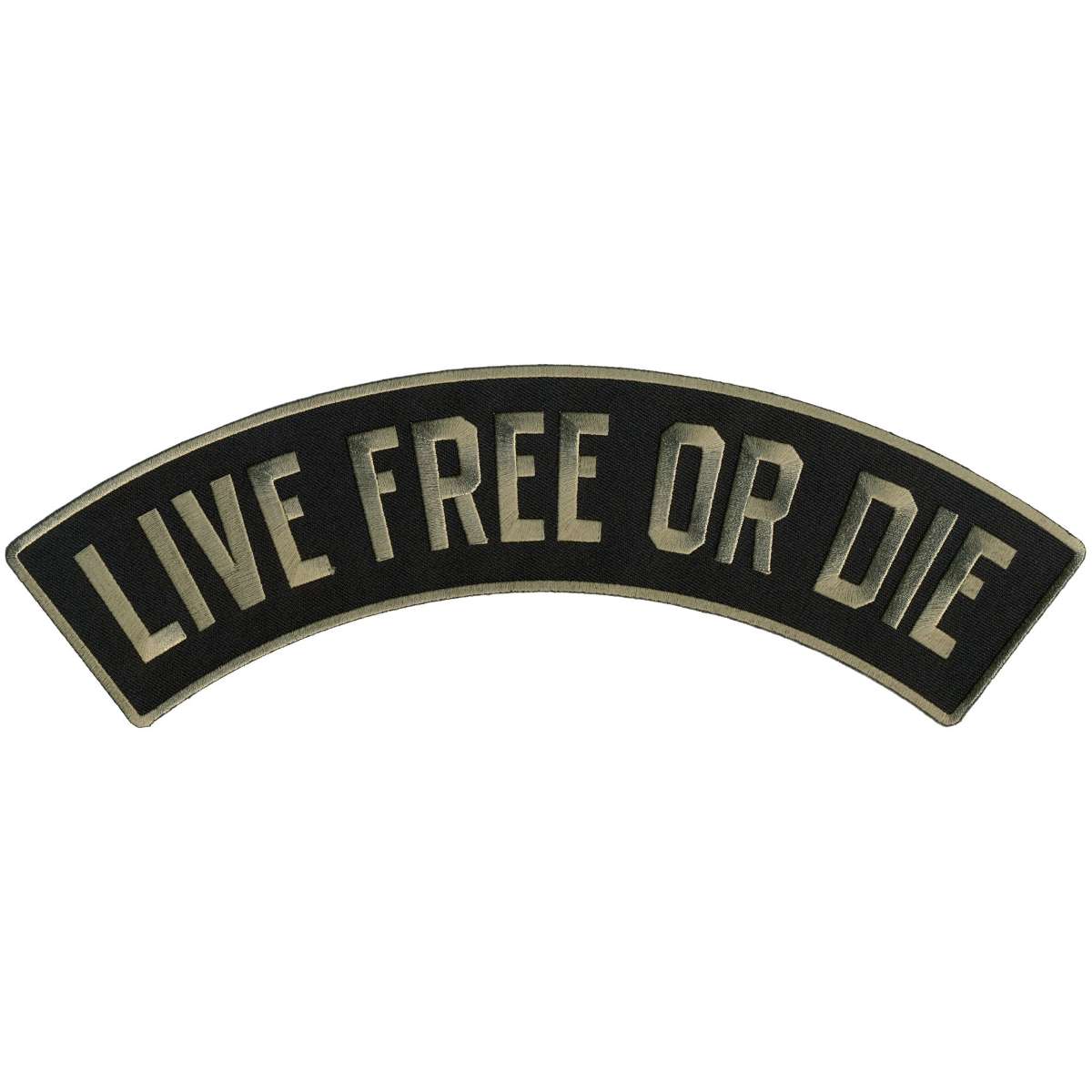 Hot Leathers Live Free Or Die 12″ X 3″ Top Rocker Patch PPM4139