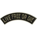 Hot Leathers Live Free Or Die 4″ X 1″ Top Rocker Patch PPM4140