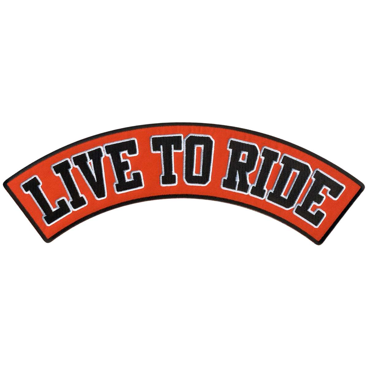 Hot Leathers Live To Ride 12″ X 3″ Top Rocker Patch PPM4141