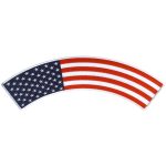 Hot Leathers American Flag 12″ X 3″ Top Rocker Patch PPM4159
