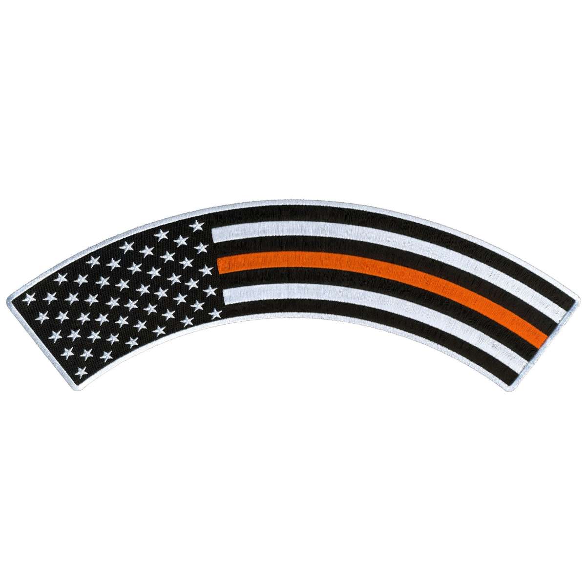 Hot Leathers Thin Orange Line 12″ X 3″ Top Rocker Patch PPM4161