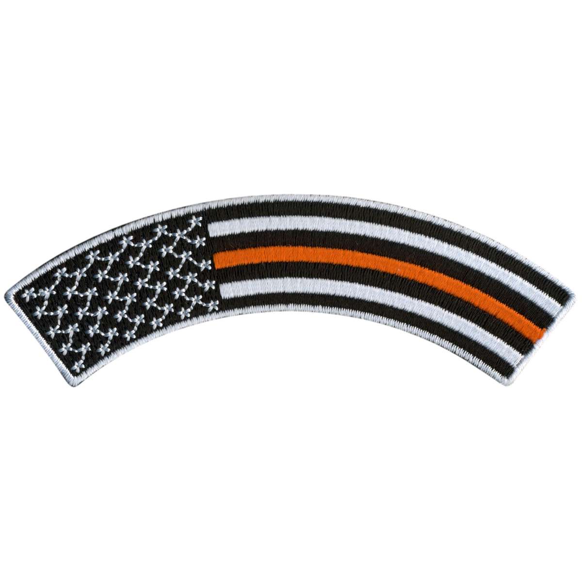 Hot Leathers Thin Orange Line 4″ X 1″ Top Rocker Patch PPM4162