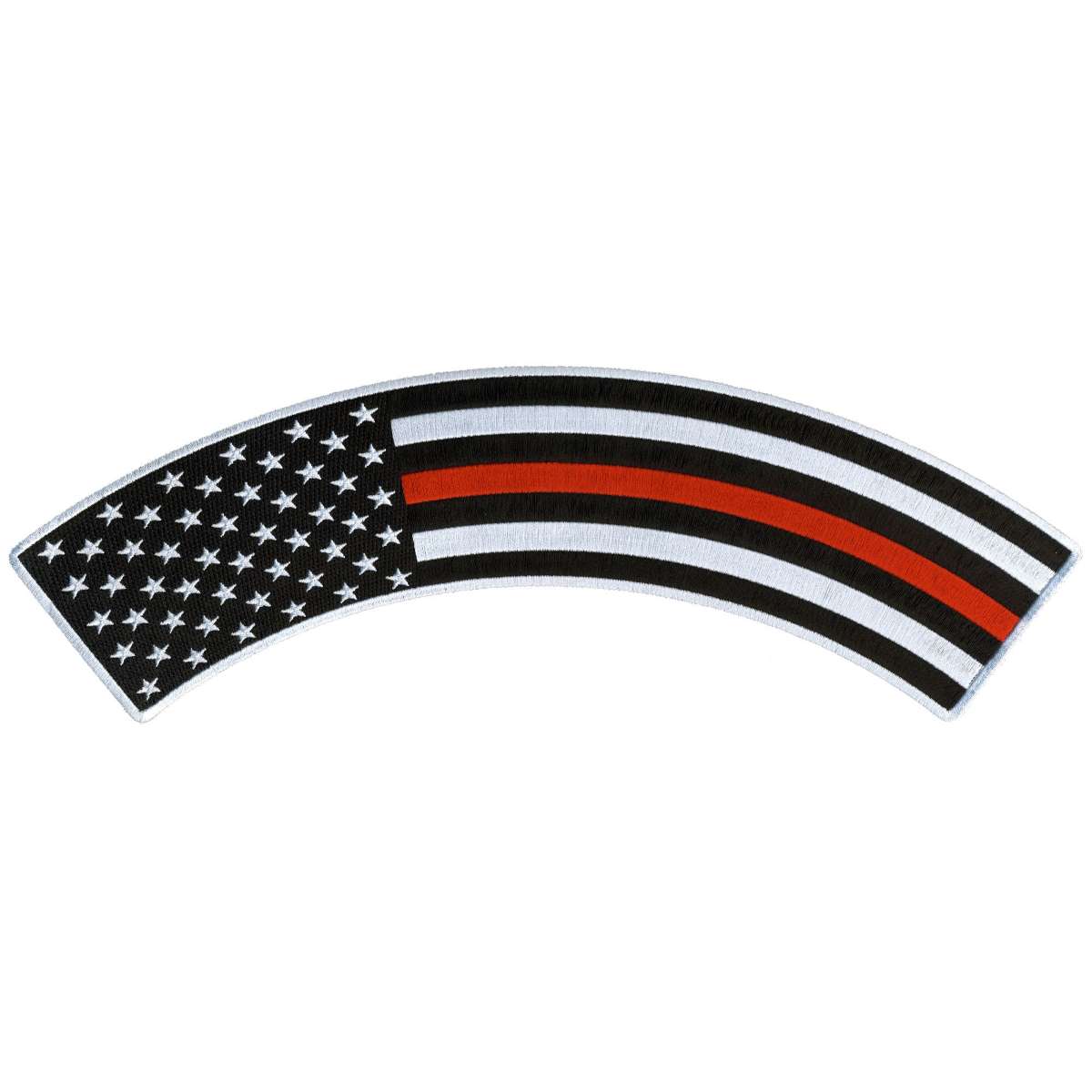 Hot Leathers Thin Red Line 12″ X 3″ Top Rocker Patch PPM4163