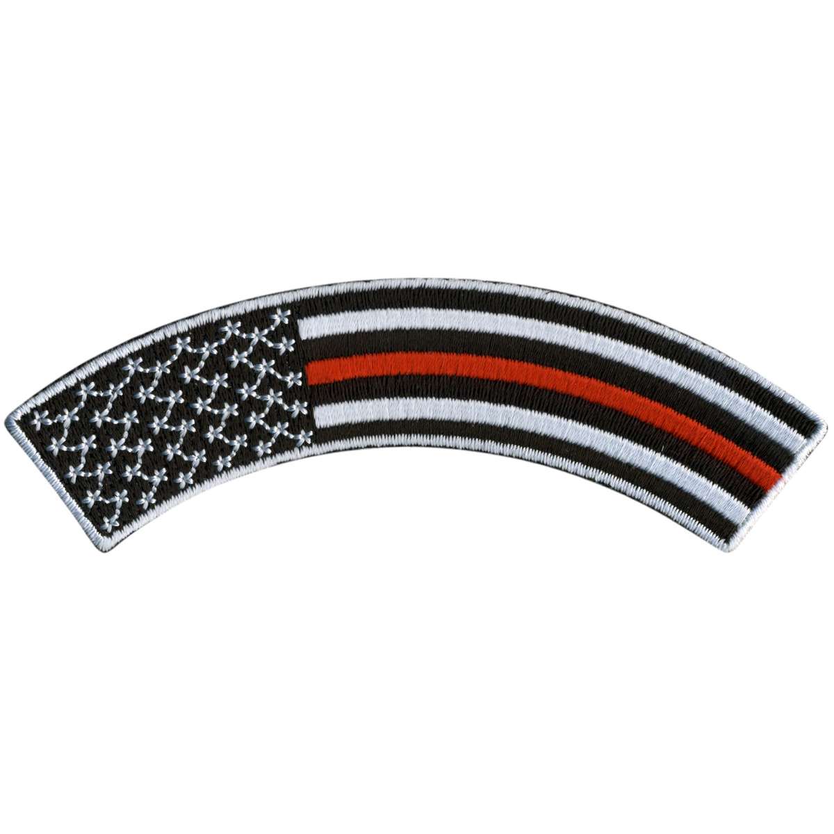 Hot Leathers Thin Red Line 4″ X 1″ Top Rocker Patch PPM4164