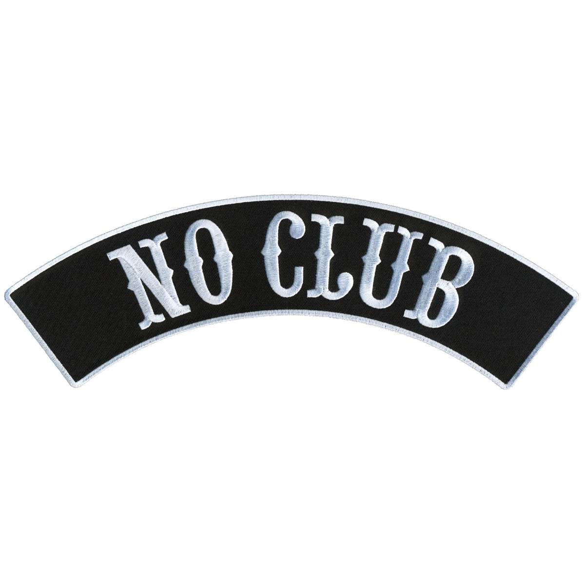 Hot Leathers No Club 12″ X 3″ Top Rocker Patch PPM4171