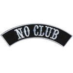 Hot Leathers No Club 4″ X 1″ Top Rocker Patch PPM4172