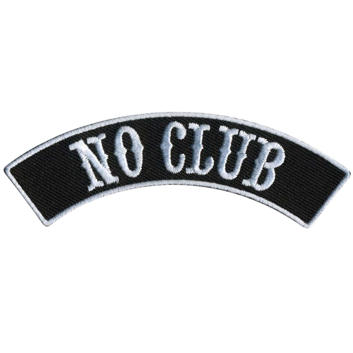 Hot Leathers No Club 4″ X 1″ Top Rocker Patch PPM4172