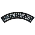 Hot Leathers Loud Pipes 12″ X 3″ Top Rocker Patch PPM4199