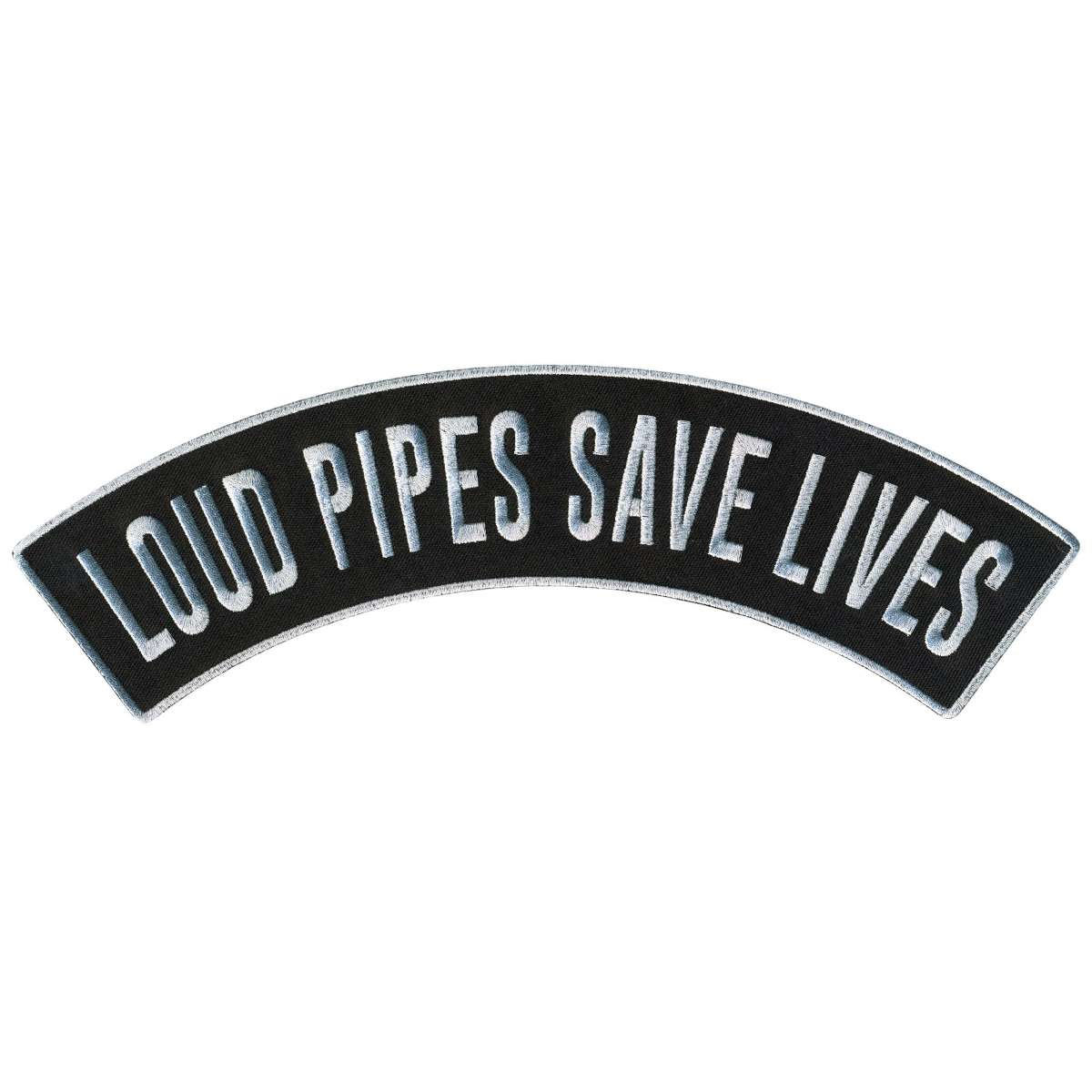 Hot Leathers Loud Pipes 12″ X 3″ Top Rocker Patch PPM4199