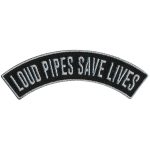 Hot Leathers Loud Pipes Save Lives 4″ X 1″ Top Rocker Patch PPM4200