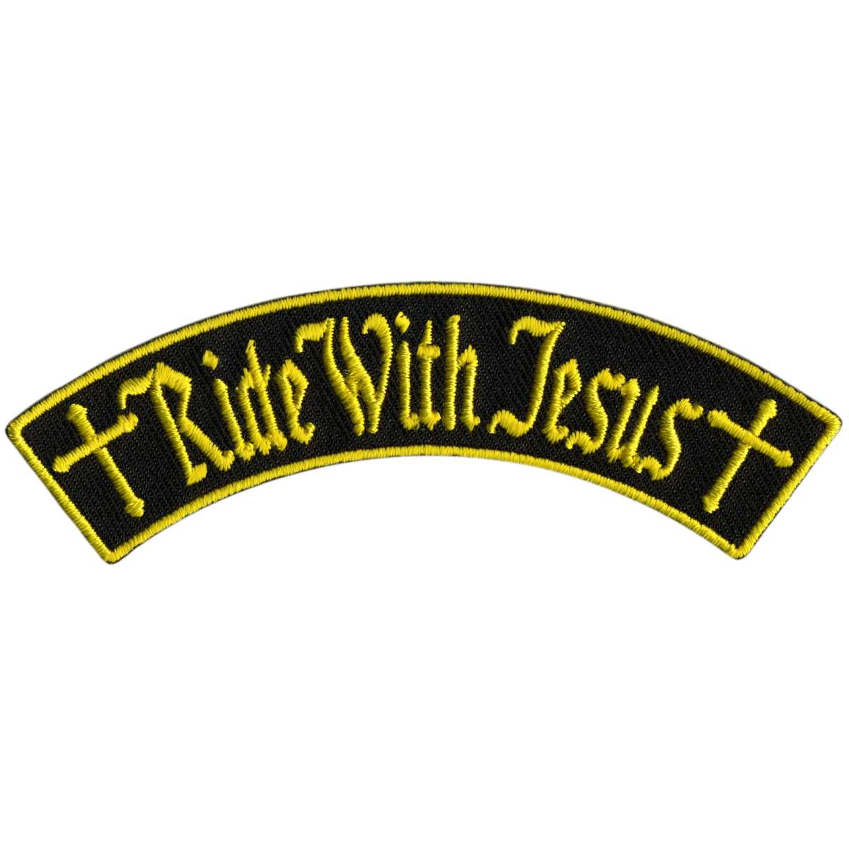 Hot Leathers Ride With Jesus 4″X 1″ Top Rocker Patch PPM4206