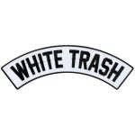 Hot Leathers White Trash 12″ X 3″ Top Rocker Patch PPM4209