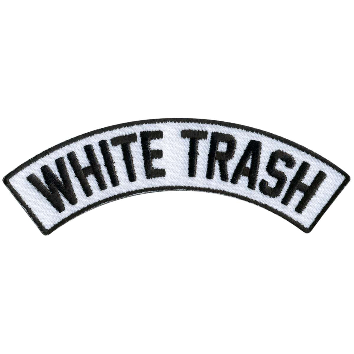 Hot Leathers White Trash 4″ X 1″ Top Rocker Patch PPM4210