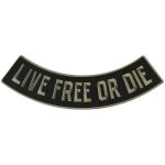 Hot Leathers Live Free Or Die 12″ X 3″ Bottom Rocker Patch PPM5139